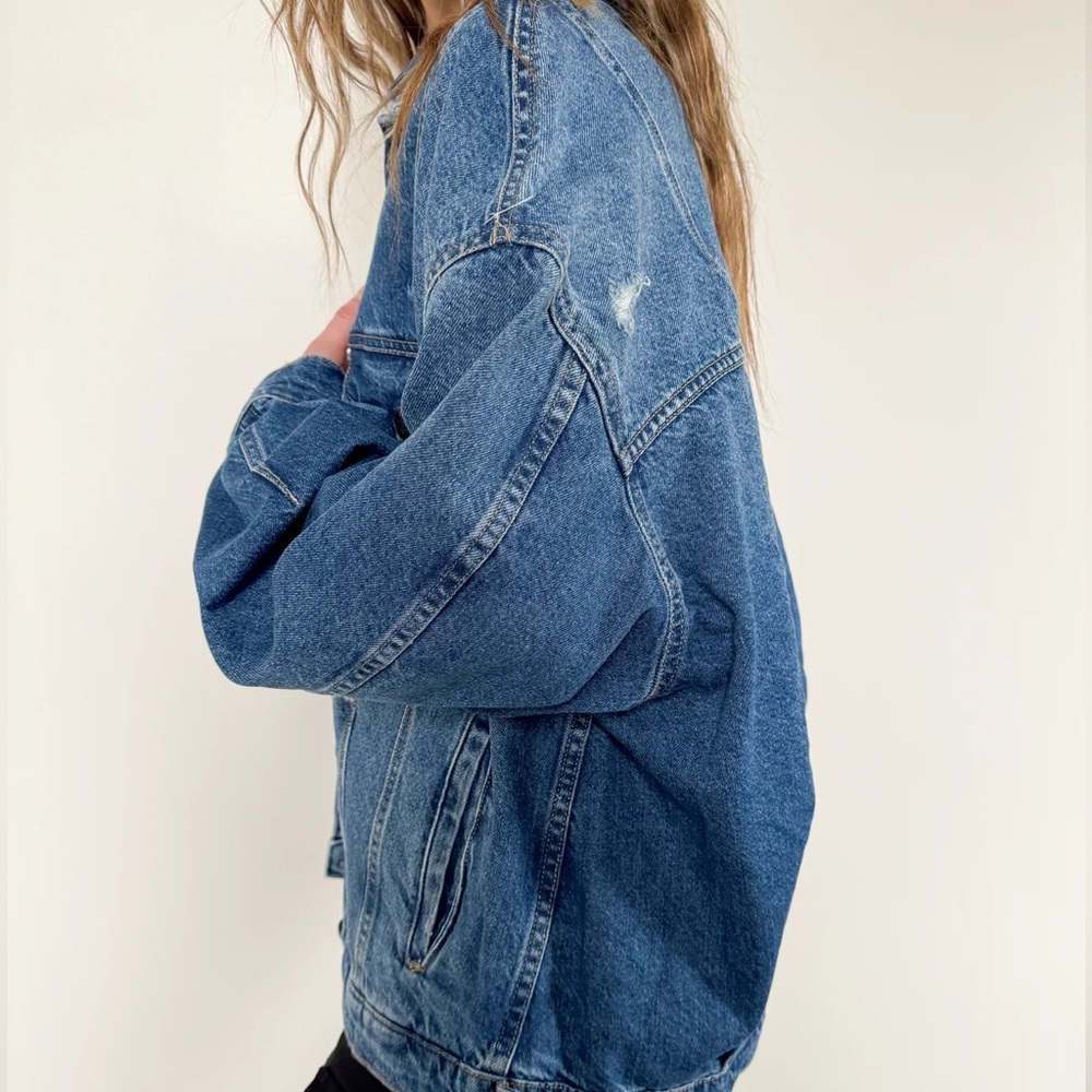 Free people All In distressed denim jacket - Picture 3 of 8